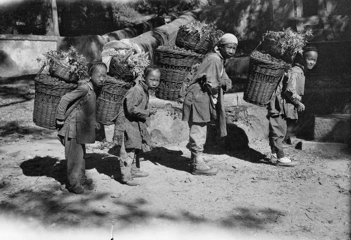 清末民初,外国摄影家镜头下的中国农村儿童,那个年代太贫穷了