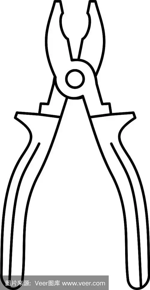 钳子图标轮廓样式