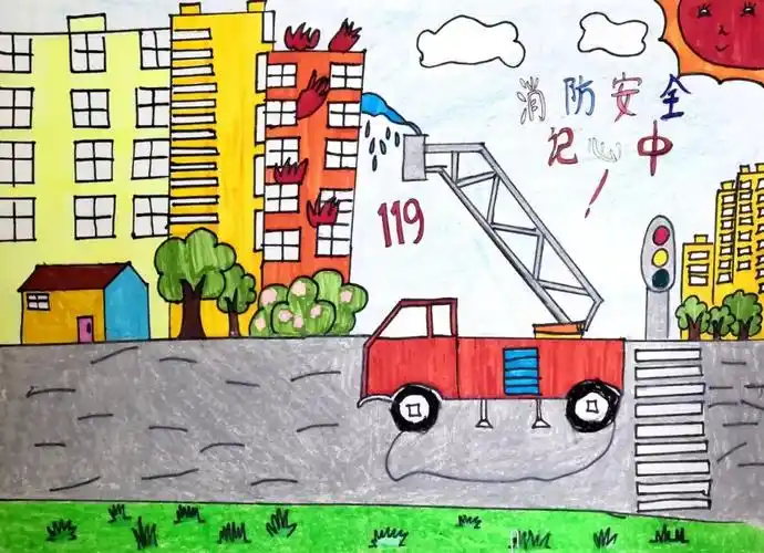 四年级(4)班学校:元谋县黄瓜园中心完小作者:朱永香《消防安全记心中