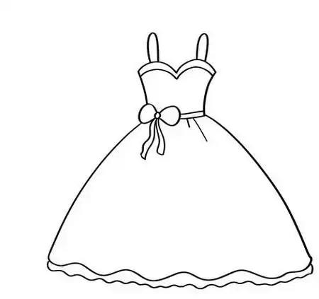 漂亮的连衣裙简笔画怎么画 - 毛毛简笔画