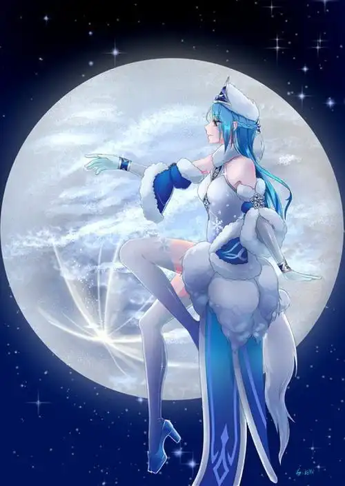 王者荣耀王昭君冰雪之华全身插画立绘