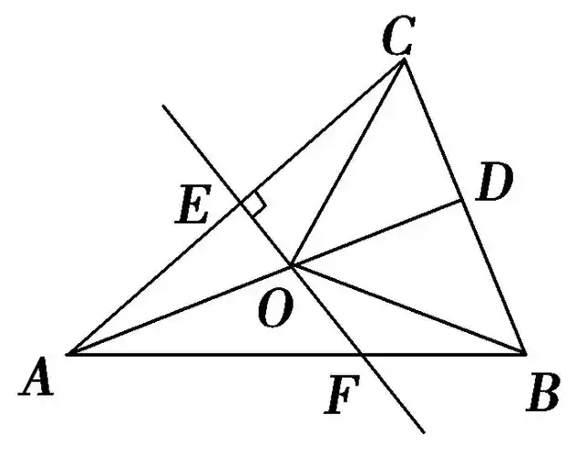 ac的垂直平分线分别交ac,ad,ab于点e,o,f,则图中全等三角形的对数是