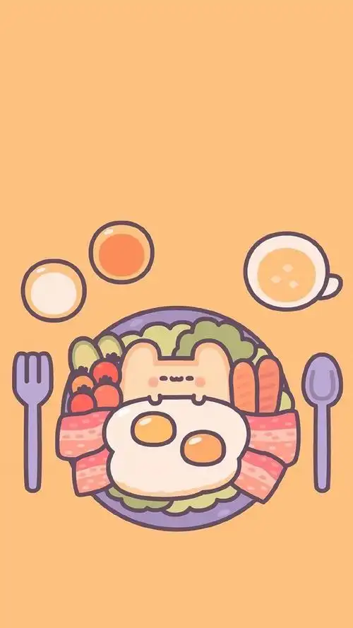 卡通可爱食品q版手绘插画