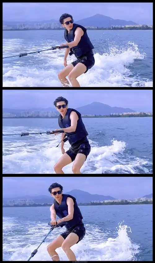 蔡徐坤海边冲浪