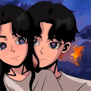 全新高清好看的优质手绘动漫情头 一男一女超火的微信情侣头像_情侣