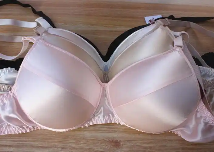 双面真丝文胸中老年无钢圈零压力胸罩少女薄款运动内衣 2件包邮