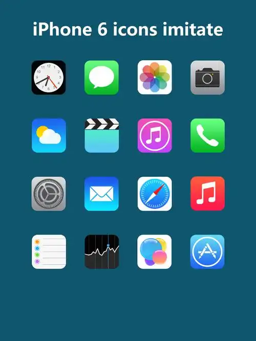 iphone 6 app icon临摹|图标|ui|蓝莓一梦 - 原创设计作品 - 站酷