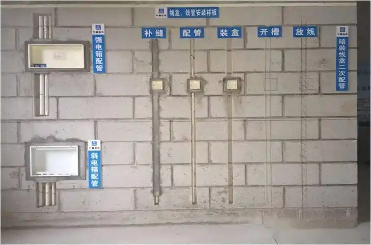 定位准确,剔槽规范,填缝平整线管敷设五成品保护为防止施工半成品或