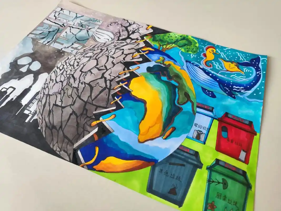 绿色环保/保护环境#画画 #手绘 #环 - 抖音