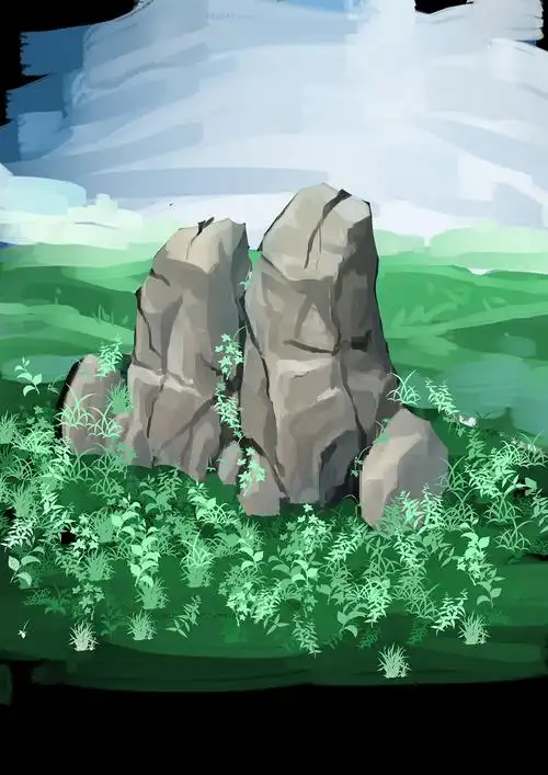 厚涂岩石|插画|商业插画|插画师dz光 - 原创作品 - 站酷 (zcool)