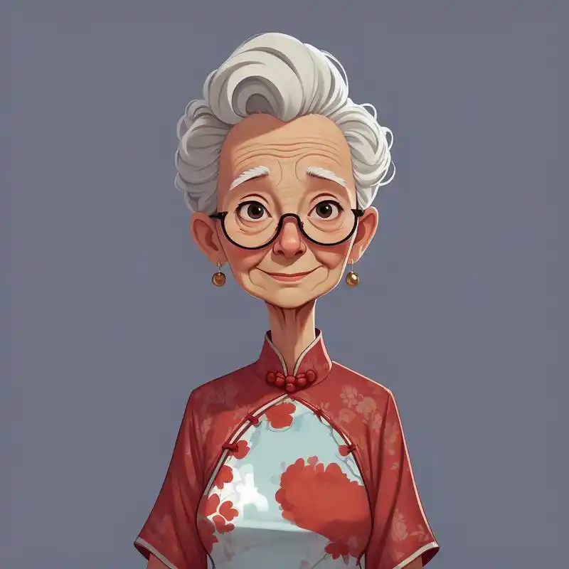 优雅老太太卡通头像9178 哇～看看这些超级优雅的卡通老太太头像
