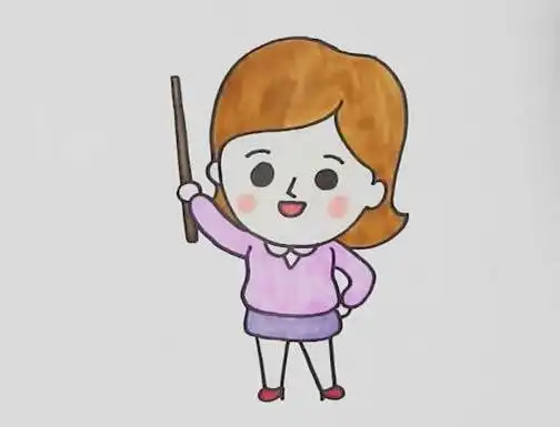 老师简笔画漂亮卡通教师节老师儿童画怎么画教师节老师简笔画简单又