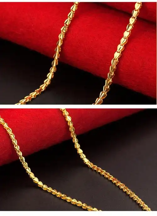 10063408906924商品名称:老凤凰黄金女士项链 999足金链子  经典颈链