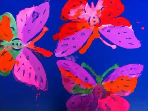 染色剪纸蝴蝶图片 手工剪纸图片大全简单-蒲城教育文学网