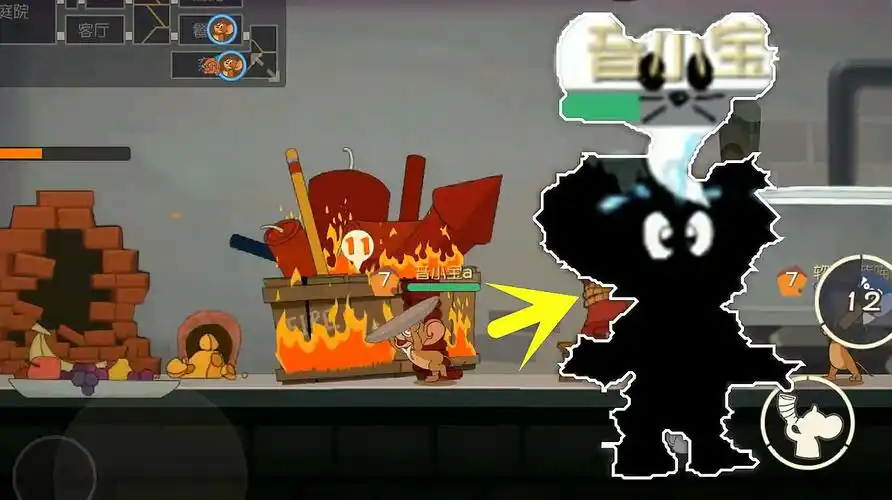 猫和老鼠手游,杰瑞淘气点燃鞭炮,三个同伴被炸,小音