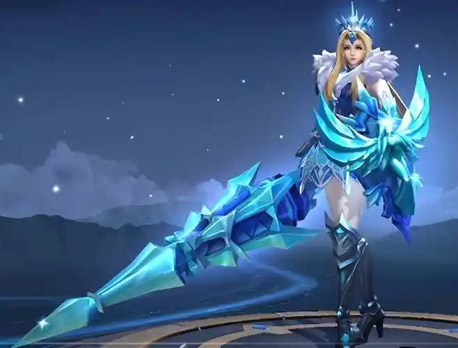 谈谈王者冰雪系列皮肤之雅典娜冰冠公主_技能_雪花_手感