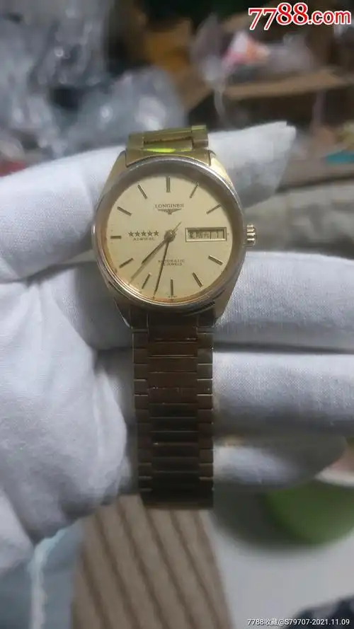 浪琴海军五星上将款美品男机械自动表