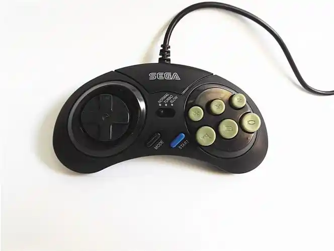 16位世嘉机卡游游戏机幽游白书md加速连发调档九针游戏手柄