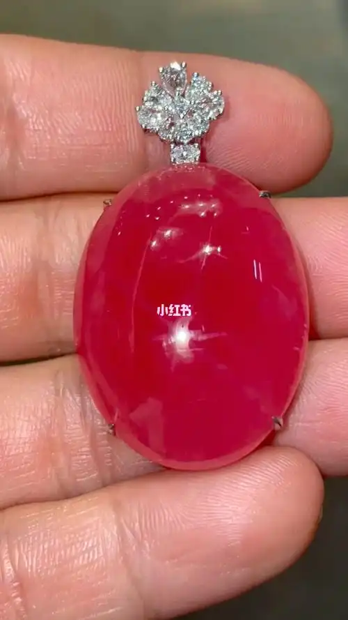 13克拉顶级无油无填充vivid red阿根廷红纹石,正面完全没有白色色带