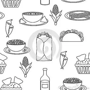 彝族人用来放食物的容器简笔画