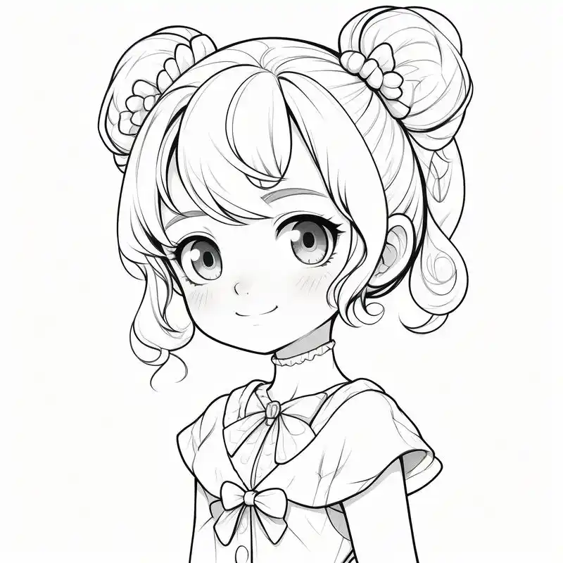 96 线稿头像大放送 超级可爱的q版人物线稿头像来啦!