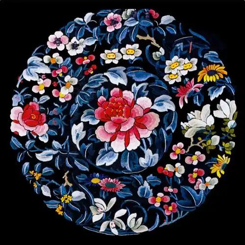 苏绣diy套件初学入门故宫圆形团花图案刺绣荷花仙鹤零基础送教程