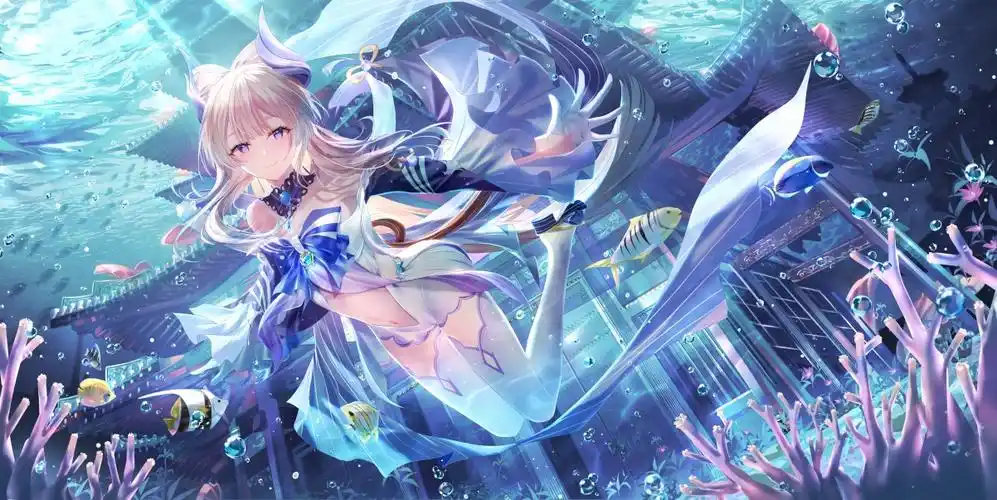 原神 珊瑚宫心海 水中水下4k动漫壁纸_4k动漫图片高清壁纸_墨鱼部落格