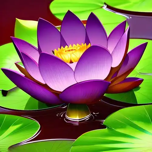 荷叶荷花头像紫色
