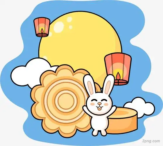 标签:矢量图月亮云朵月饼中秋节夜晚卡通儿童动漫矢量图花灯兔子矢量