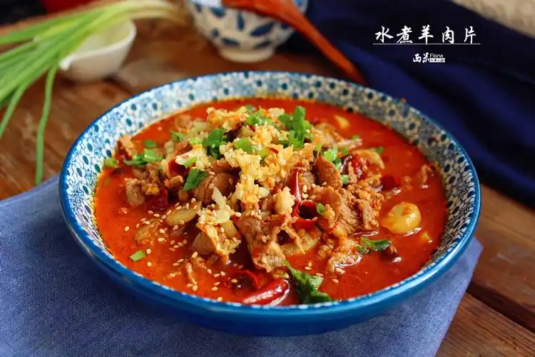 【鲜】红汤水煮羊肉片,开胃驱寒,米饭别煮少