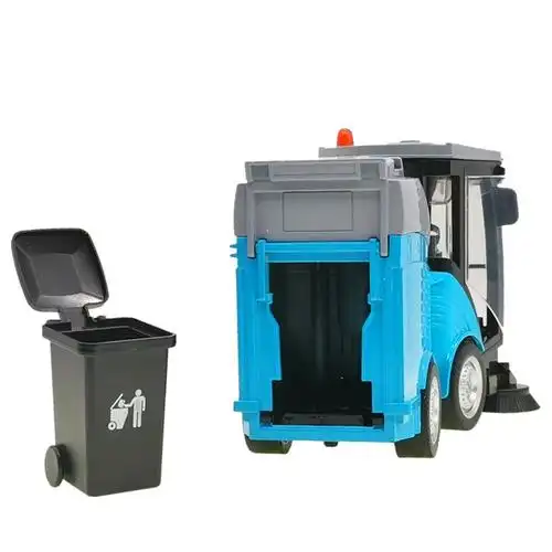 马路环卫清扫车扫地车垃圾分类车合金模型垃圾桶游戏道具男孩玩具