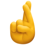 交叉的手指,比心emoji素材一 160x160像素