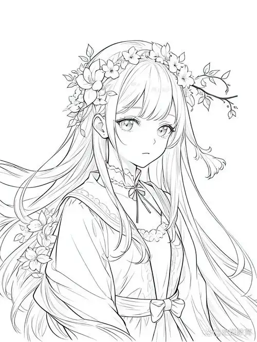 分享漫画卡通的黑白线稿图