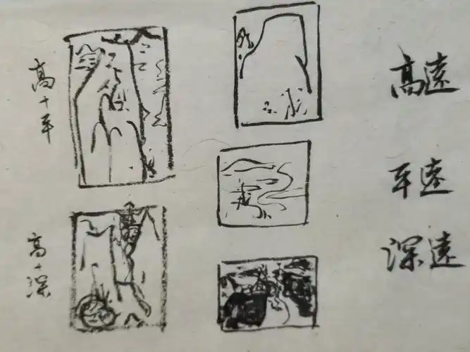 三远法,概括出三种视觉效果,可以混搭着用.