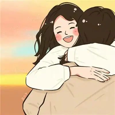 宠溺到爆的甜蜜好看插画手绘情头 值得用的独一无二罕见情侣头像