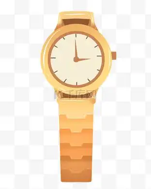 黄色图案电子手表