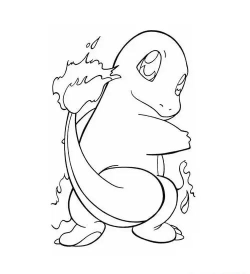 可爱的小火龙精灵宝可梦简笔画图片欣赏精灵宝可梦简笔画