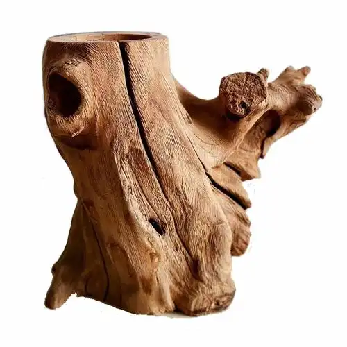 根雕笔筒装饰中式新中式实木摆件天然艺术品树根根雕