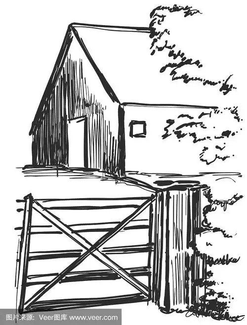 乡村住宅乡村景观素描