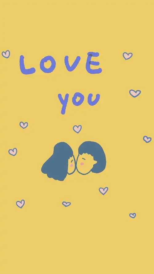 黄色系 简单 清新 卡通 手机屏保(61ω61)ω