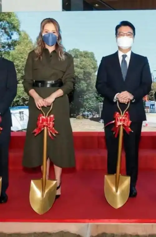 千亿豪媳徐子淇陪豪门老公参加活动穿连衣裙胯宽腰粗气质超赞