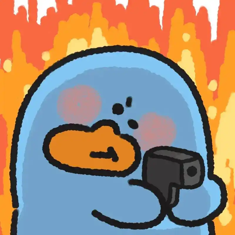 小蓝鸭头像.biubiu#原创 #表情包 #搞怪头像 #可爱 - 抖音