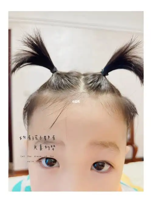 扎了两个小揪揪