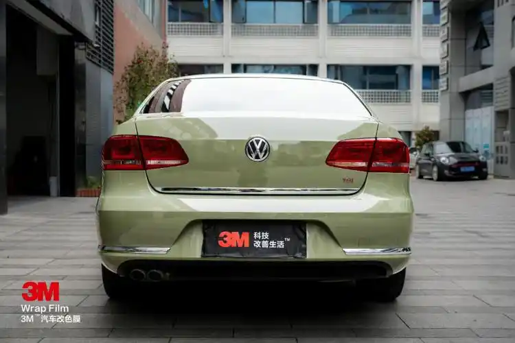 3m改色g5139高亮卡其绿装贴案例-大众迈腾
