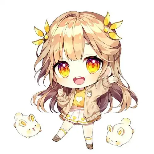 参考例图粉色系可爱q版,波浪卷发,粉色系,塞露露画风需求详情企划发布