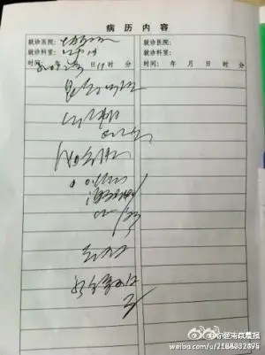 希望集广大网友的智慧帮他解决一个难题:翻译医生手写体的病历