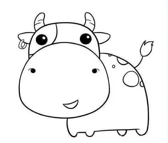 牛简笔画(牛简笔画图片大全可爱)