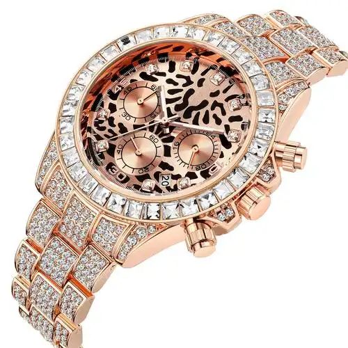 准备装运钻石全石手表男士中国多功能计时机芯手表