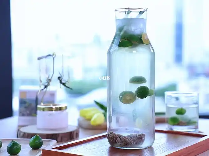 自制神仙饮品低卡高颜值青柠话梅气泡茶