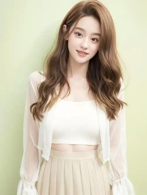 魅力四溢的清纯女神照片,绝色卷发美女人像摄影图集